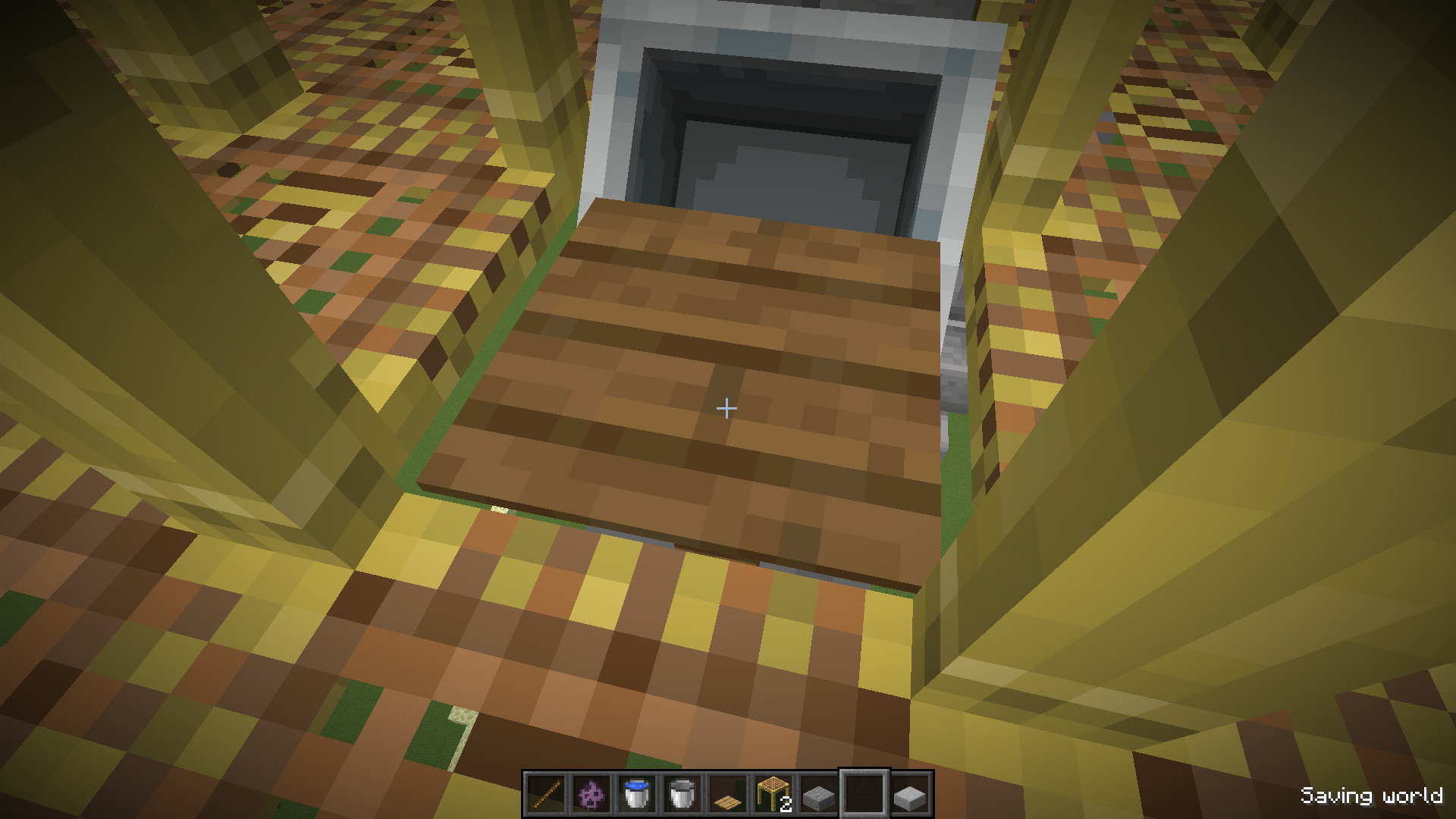 Pressure plate location near the pistons and snow golems
