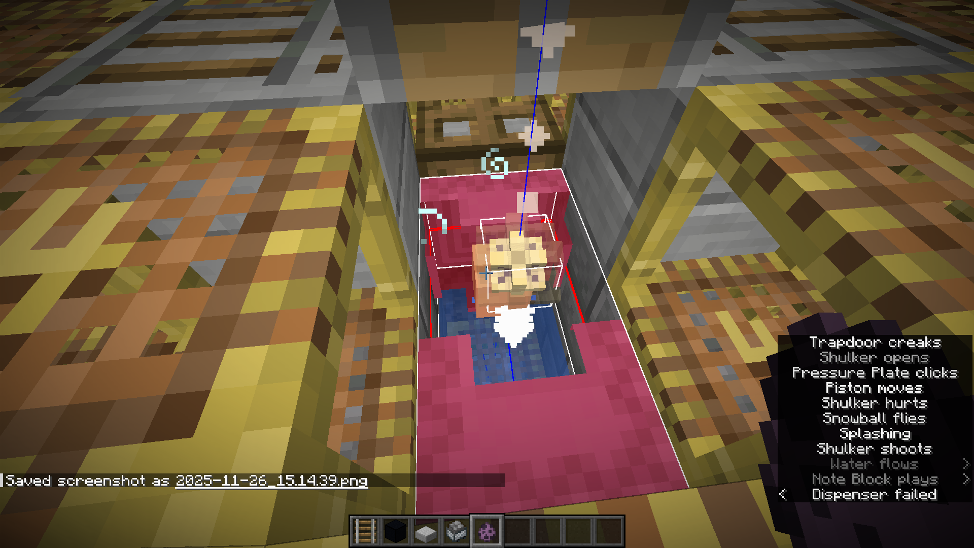 Shulker open in the farm