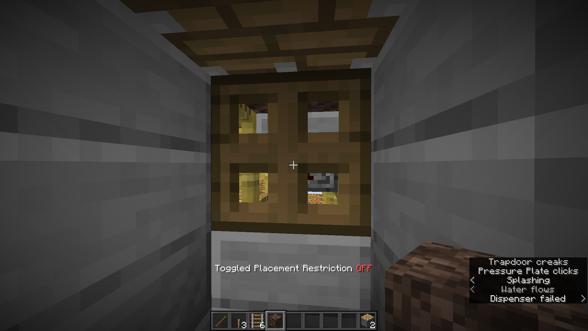 Second trapdoor orientation reference