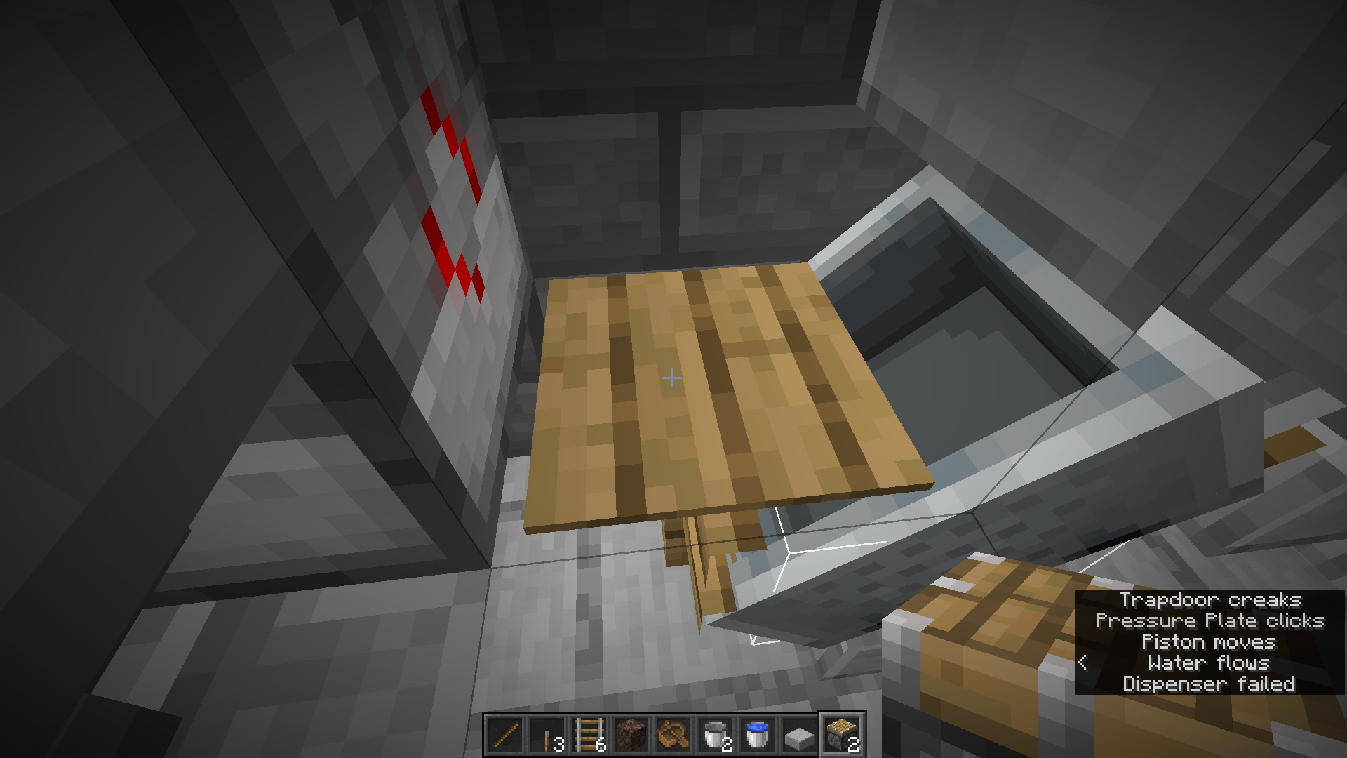 Dispenser and pressure plate behind the boat area